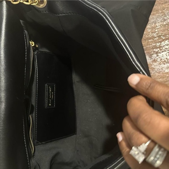 Yves Saint Laurent Black Quilted Leather Shoulder Bag with Gold YSL Hardware - Picture 7 of 8